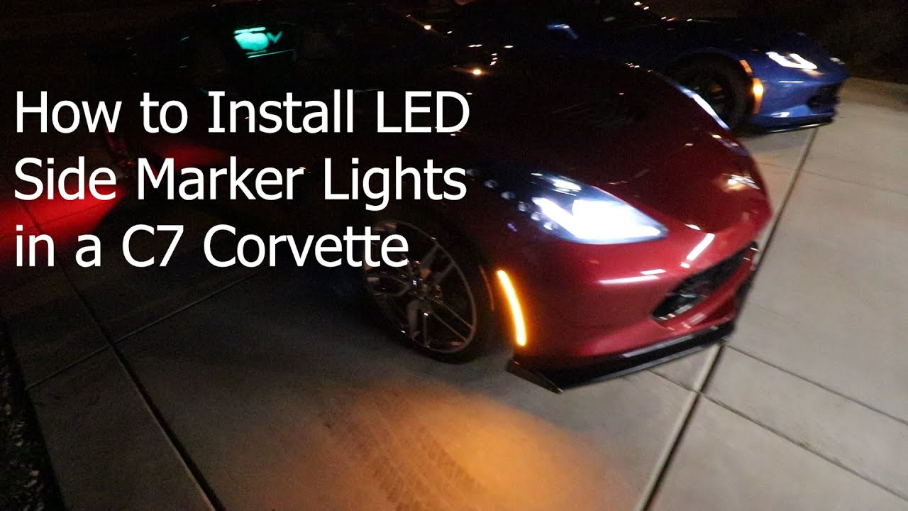 Installing Smoke Colored LED Side Markers in my C7 Corvette