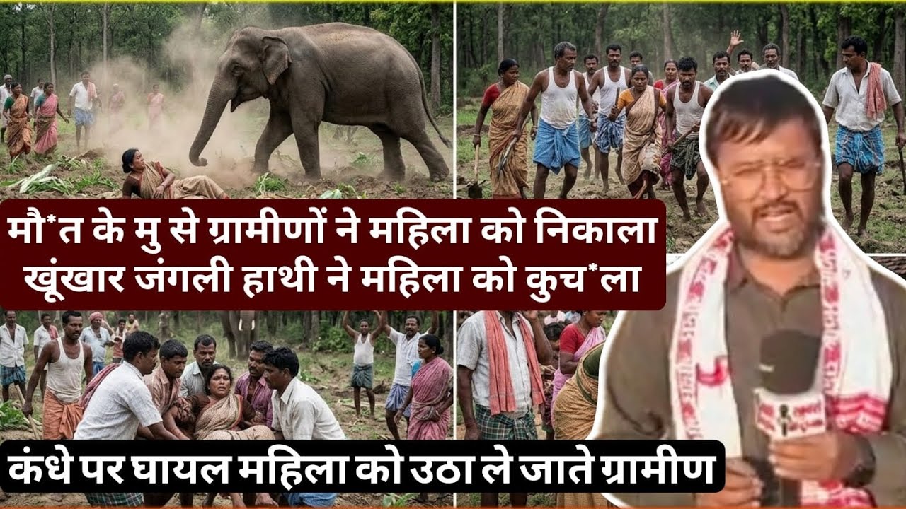 मौ*त के मु से ग्रामीणों ने महिला को निकाला खूंखार जंगली हाथी ने महिला को कुच*ला