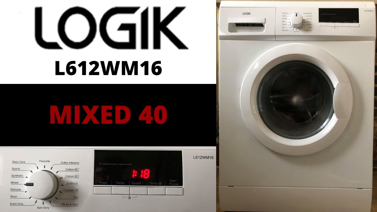 Logik L612WM16 Washing Machine - Mixed 40