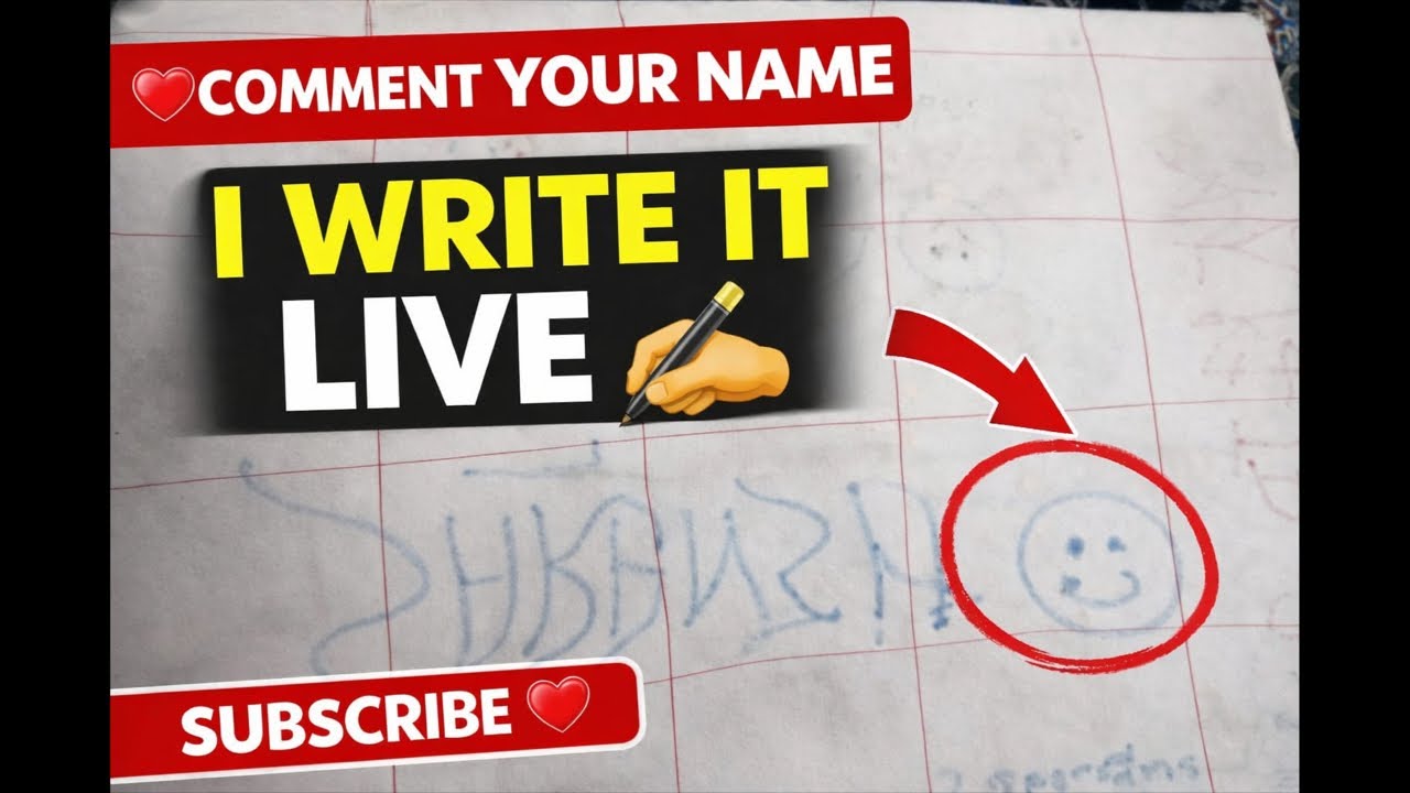 Comment Your Name ✍️ I Will Write It | Subscribe for Next Video