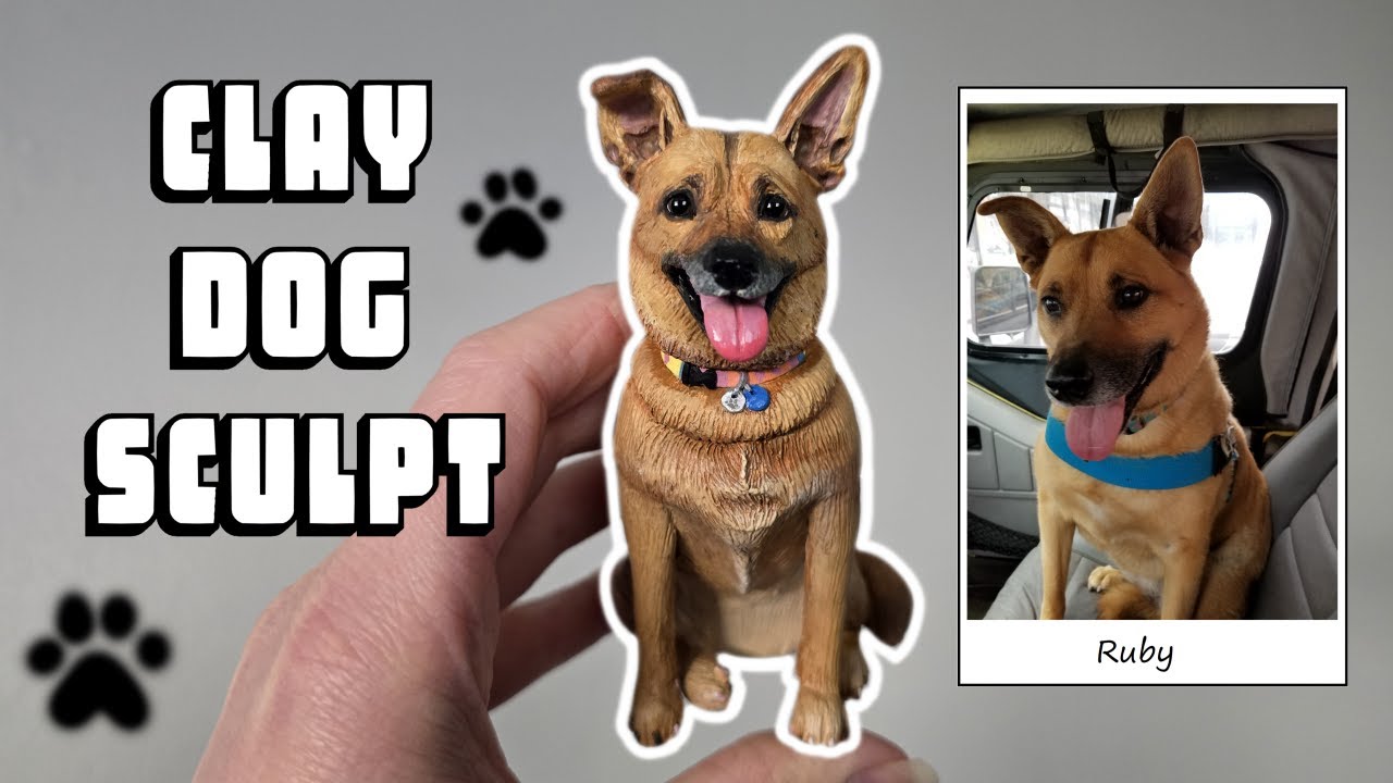 Sculpting a Handmade Polymer Clay Dog: Ruby the German Shepherd Ridgeback Mix