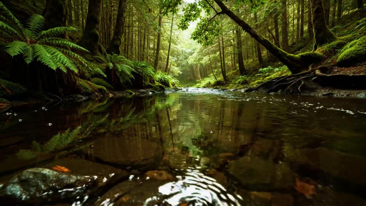 Forest Stream Sounds And Birdsong For Deep Sleep | 8 Hours Natural White Noise