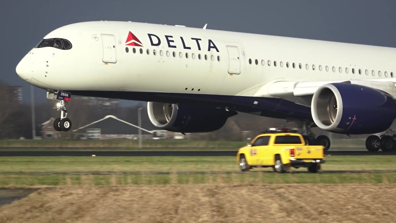 DELTA AIRLINES A350-900 (N506DN) Landing At Schiphol | Schiphol Planespotting