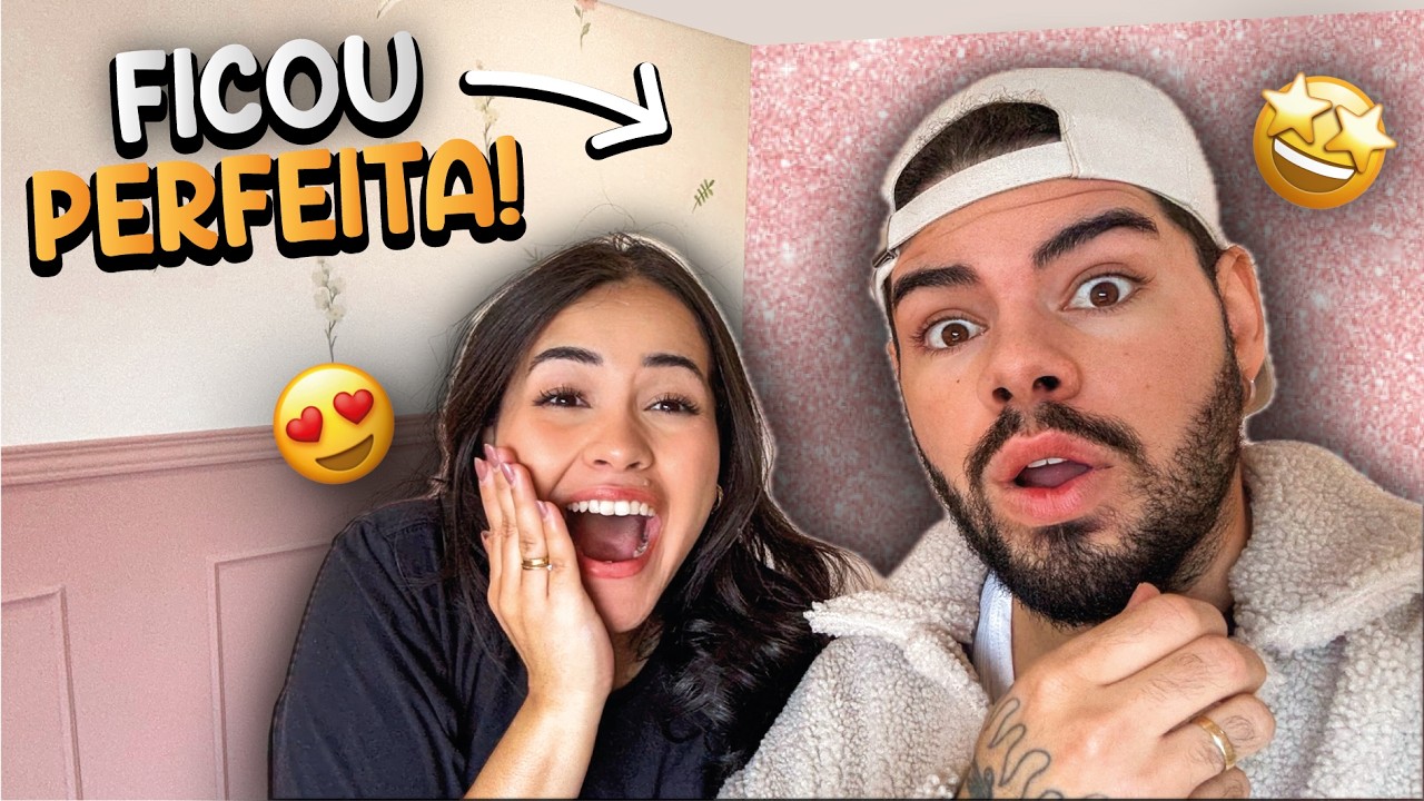 FIZEMOS UMA PAREDE DE GLITTER PRA MIA! 🩷✨