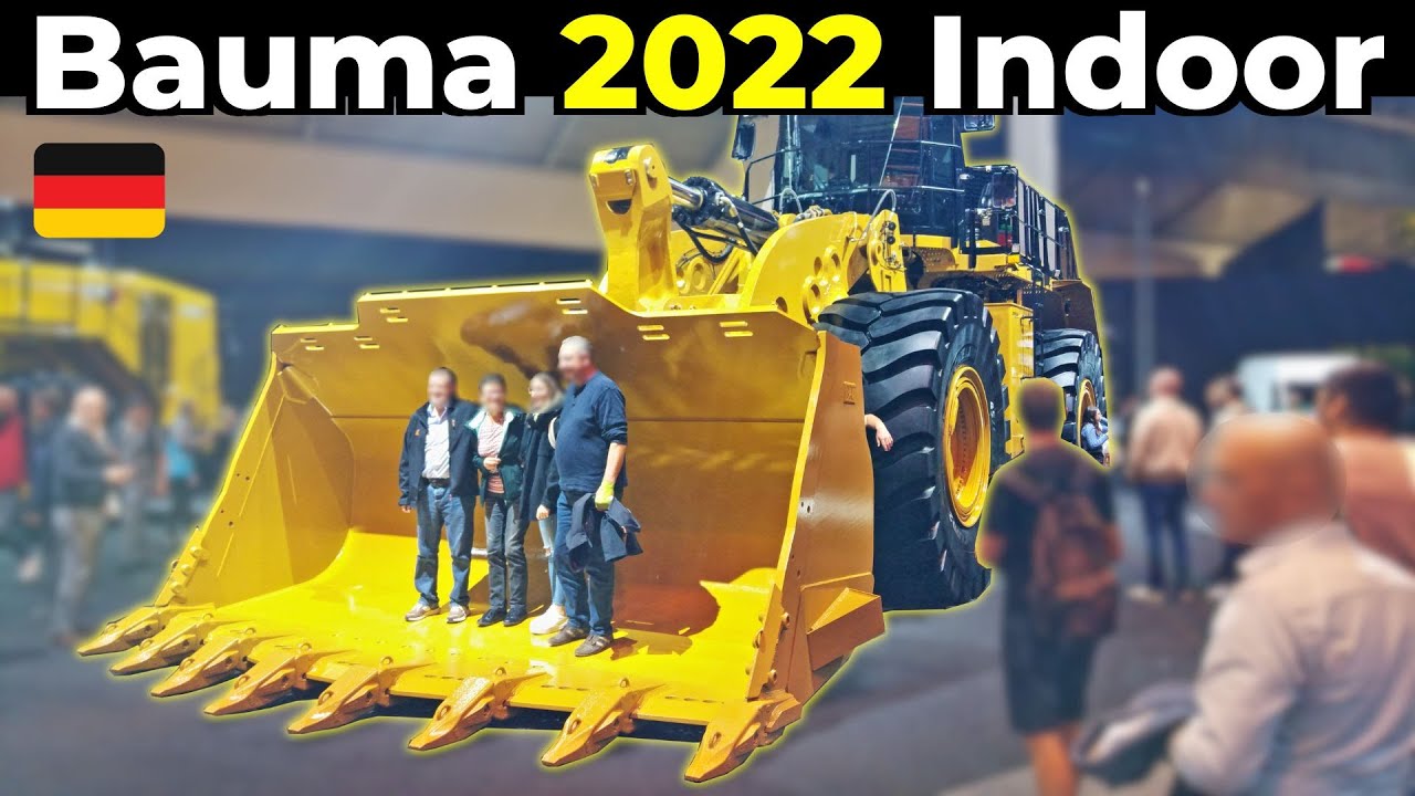 Bauma 2022 at Messe München - Indoor Expo Tour Highlights - Komatsu, Cat, Mercedes, Putzmeister, etc