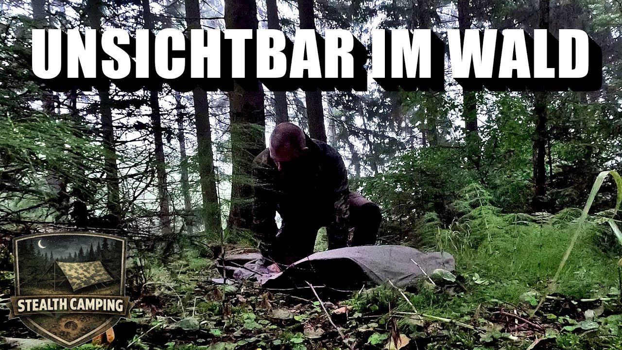 Verschmelzen mit dem Wald — Bushcraft Stealth Camping Waldläufer Tour