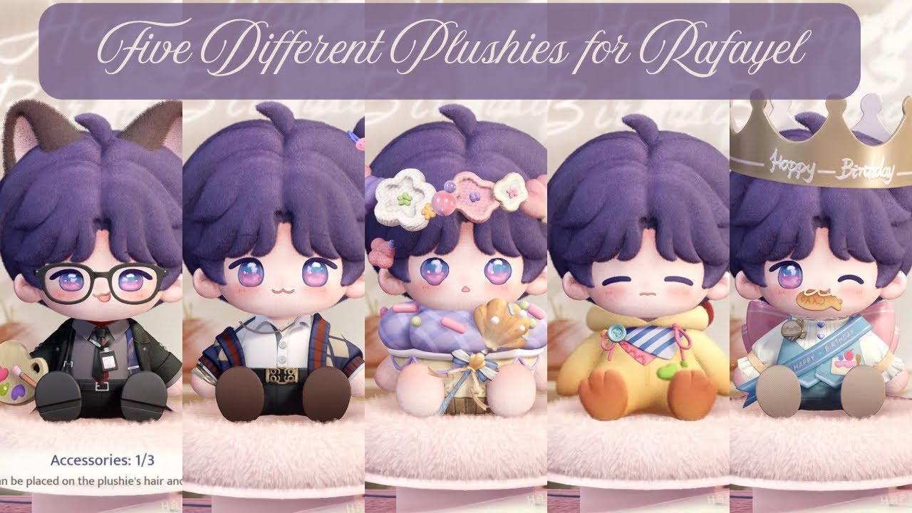 5 Different Plushies for Rafayel's Birthday 