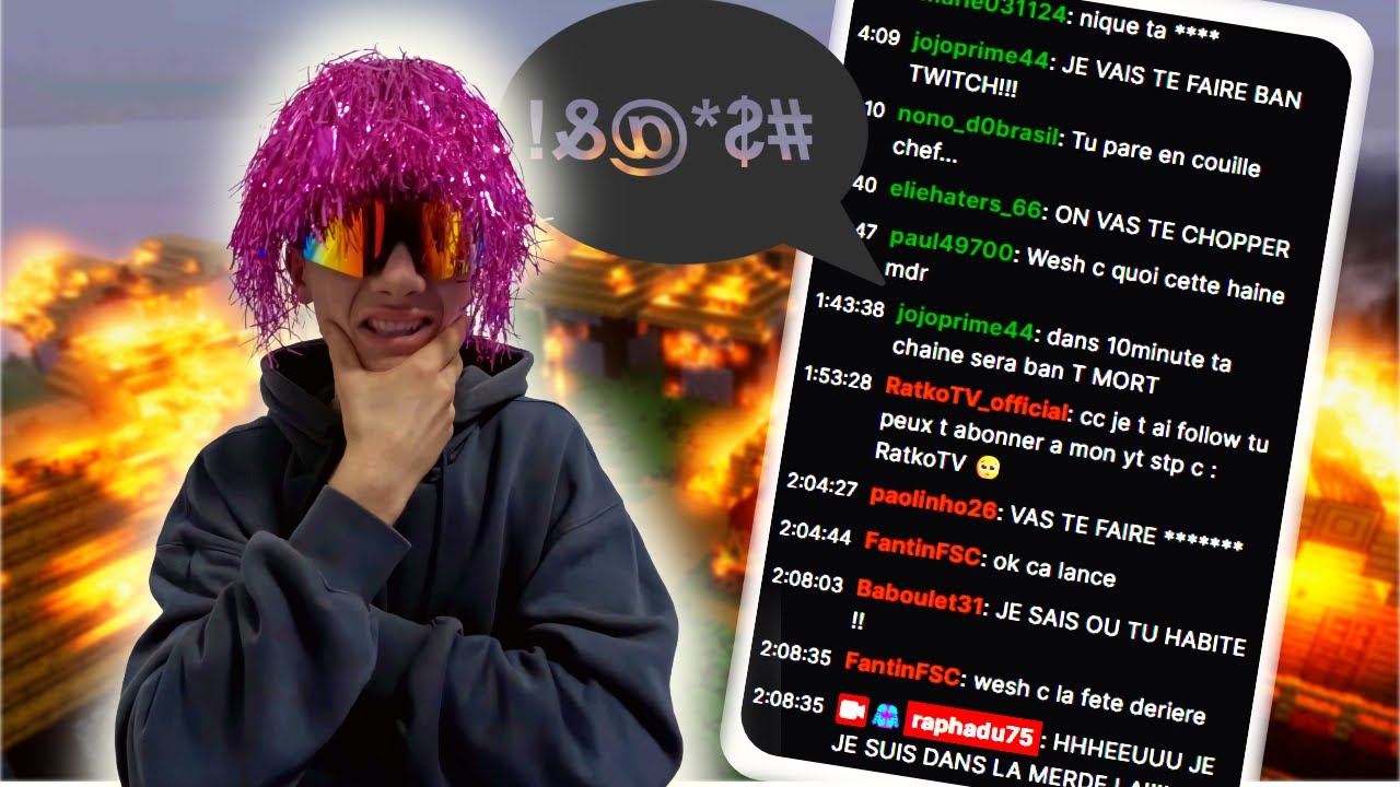 CE LIVE MINECRAFT A FAILLI FINIR EN BAN À CAUSE DU CHAT TWITCH 😤 #4| chaîne Twitch raphadu75 !
