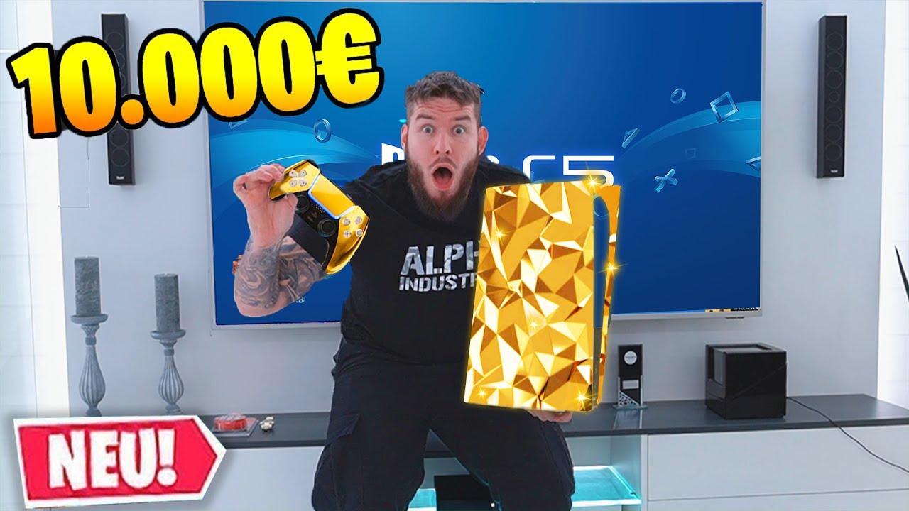 meine GOLDENE 10.000 EURO PLAYSTATION 5 ist da!