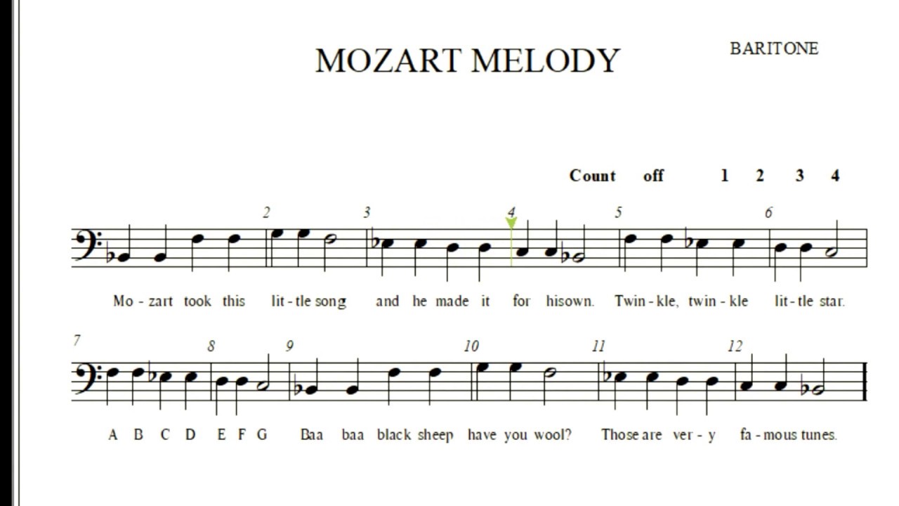 Mozart Melody Baritone
