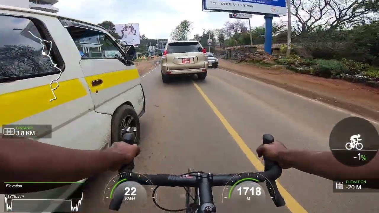 Ruaka to Upperhill and back (through massive traffic jams and heavy rain at night)  30km