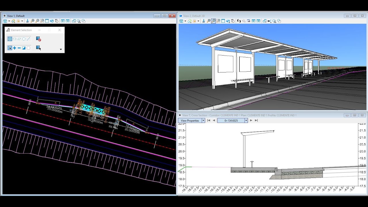 OpenRoads Designer - Create a Bus Bay with a Bus Shelter