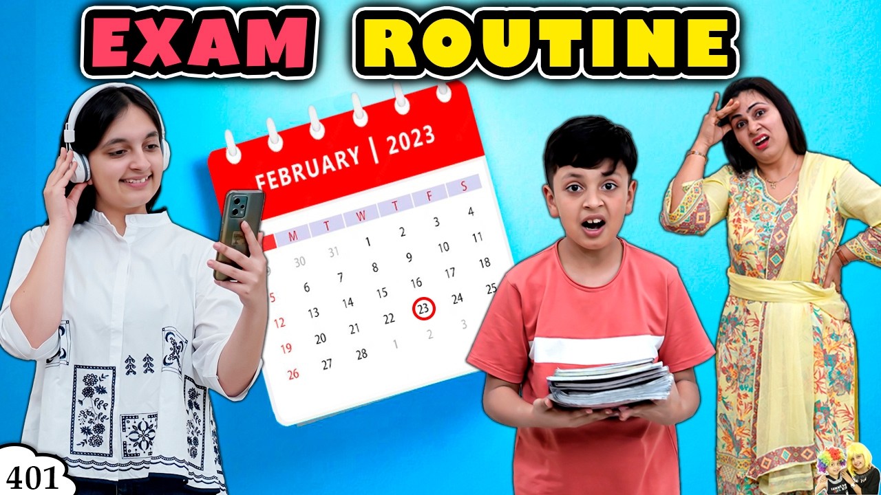 EXAM ROUTINE | Ep 401 | Exam Preparation, Study Tips, Exam Stress | Aayu and Pihu Show