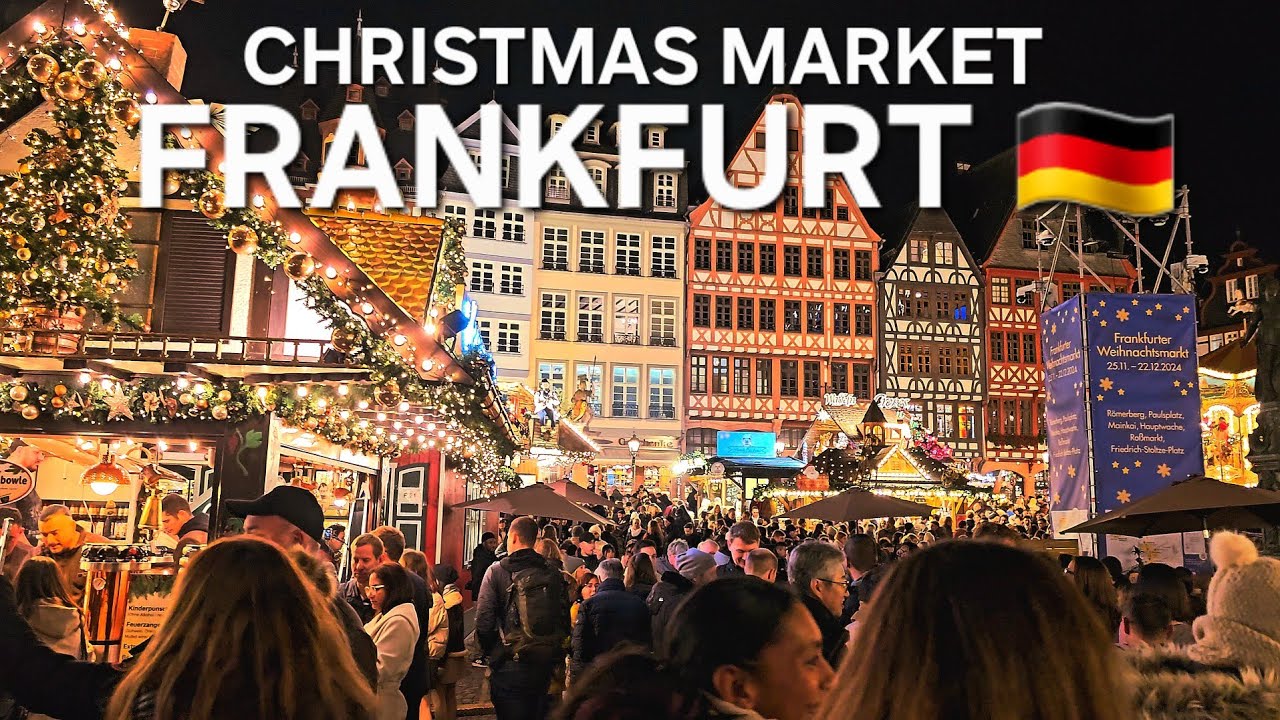 Frankfurt 🇩🇪 Christmas Market 2024 - German Christmas Market Walking Tour 4K