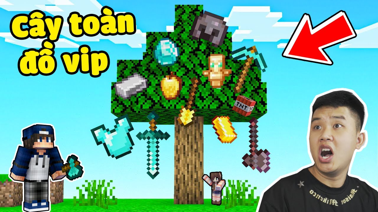 Minecraft, Nhưng bqThanh v&agrave; Ốc Ph&aacute;t Hiện C&aacute;i C&acirc;y Rơi To&agrave;n Đồ Vip...