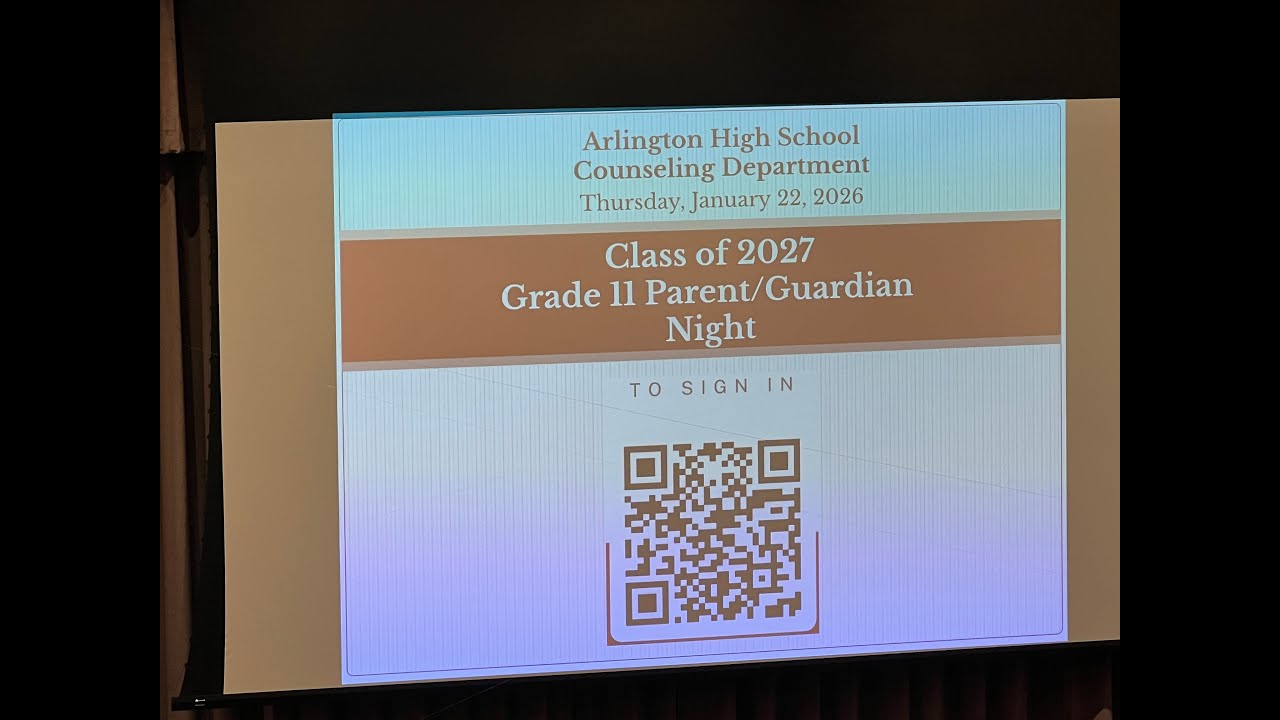 Arlington High School Class of 2027 Grade 11 Parent/Guardian Night