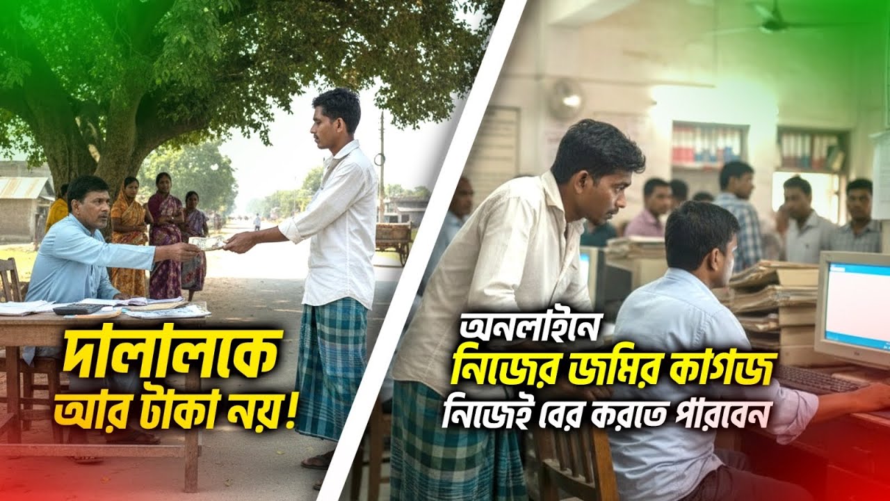 দালালকে আর টাকা নয়!  মোবাইল দিয়েই বের করা যায় জমির সব কাগজ।