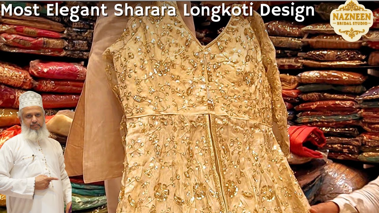 Royal Designer Sharara Longkoti with Heavy Beads Work 👑 | Luxury Bridal Collection 2026 | #sharara 