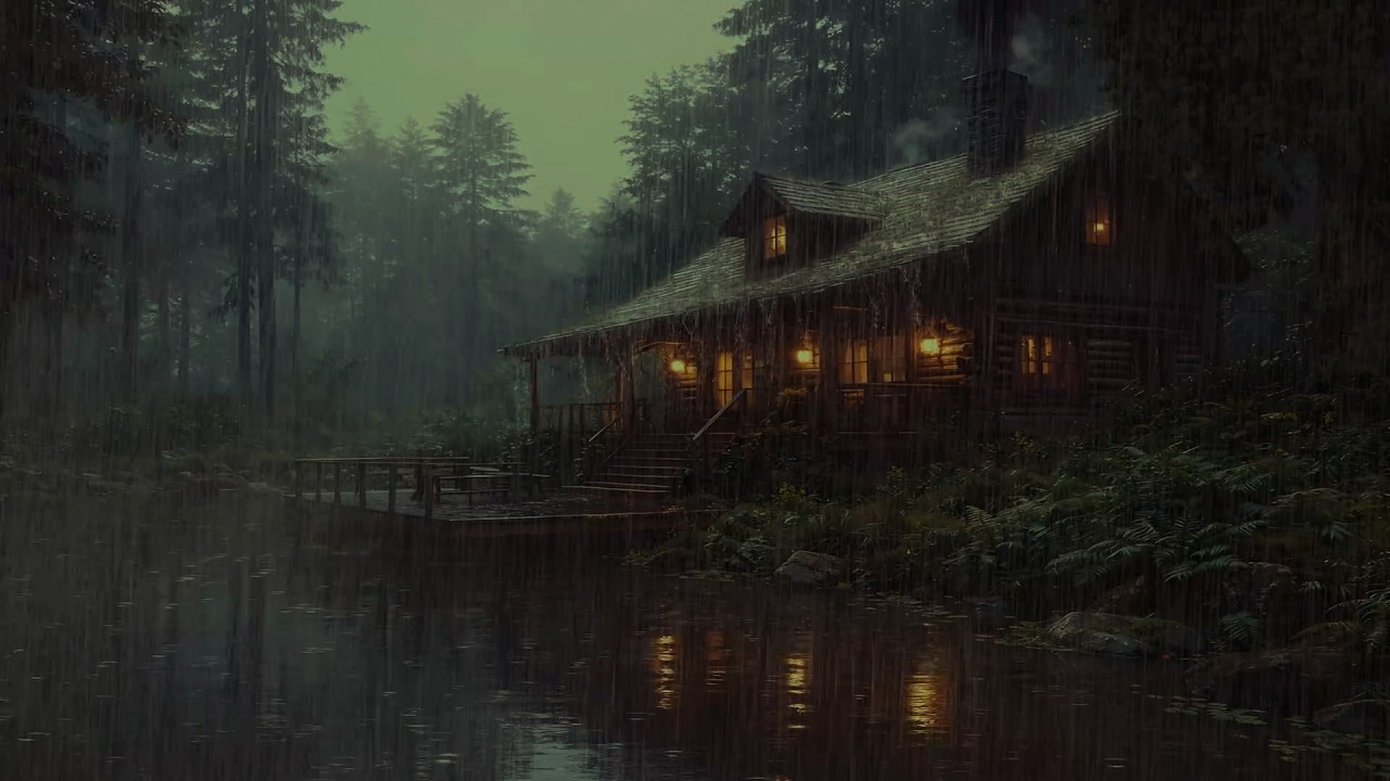 Deep Forest Rain at Midnight 🌧️ Thunderstorm Sounds for Sleep & Relaxation