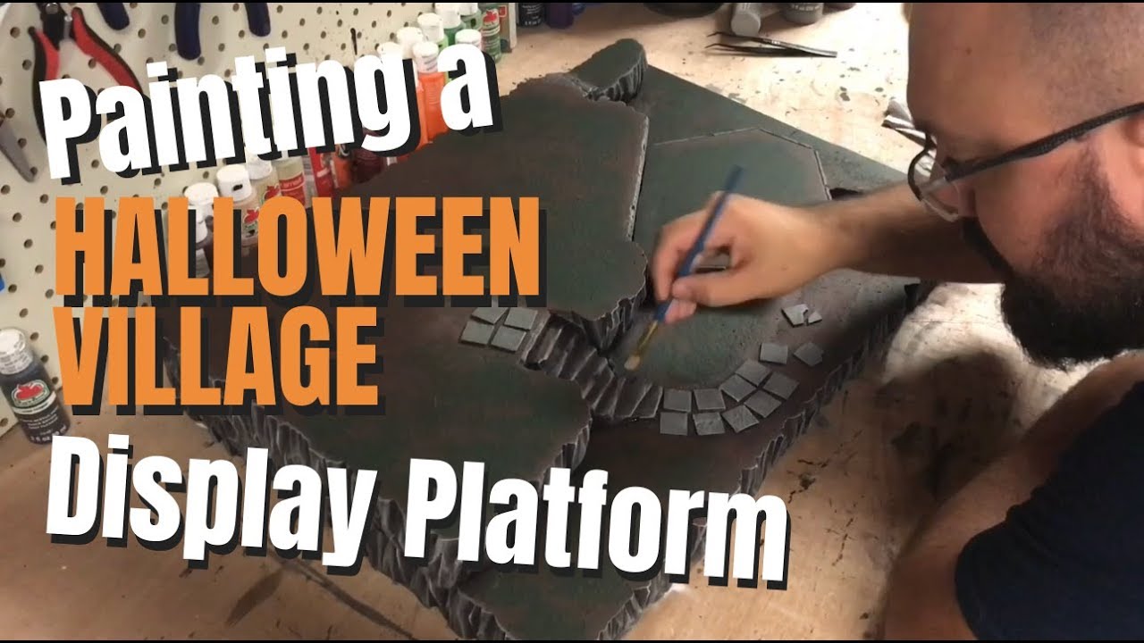 Painting My 2018 Halloween Village Platform