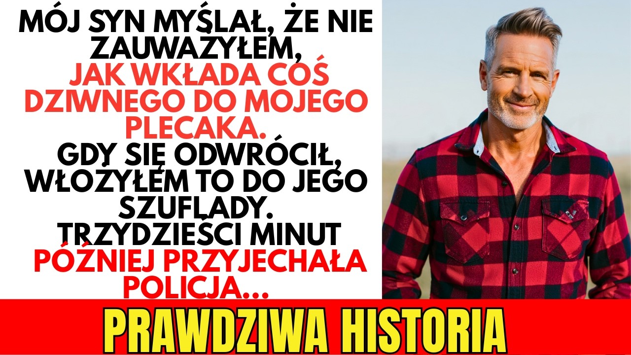 Mój syn myślał, że nie Zauważyłem, gdy Wkładał coś dziwnego do mojego plecaka. Włożyłem to do jego