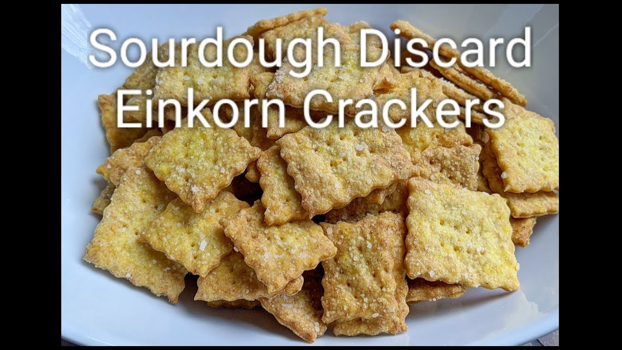 Einkorn Crackers Made With Sourdough Discard