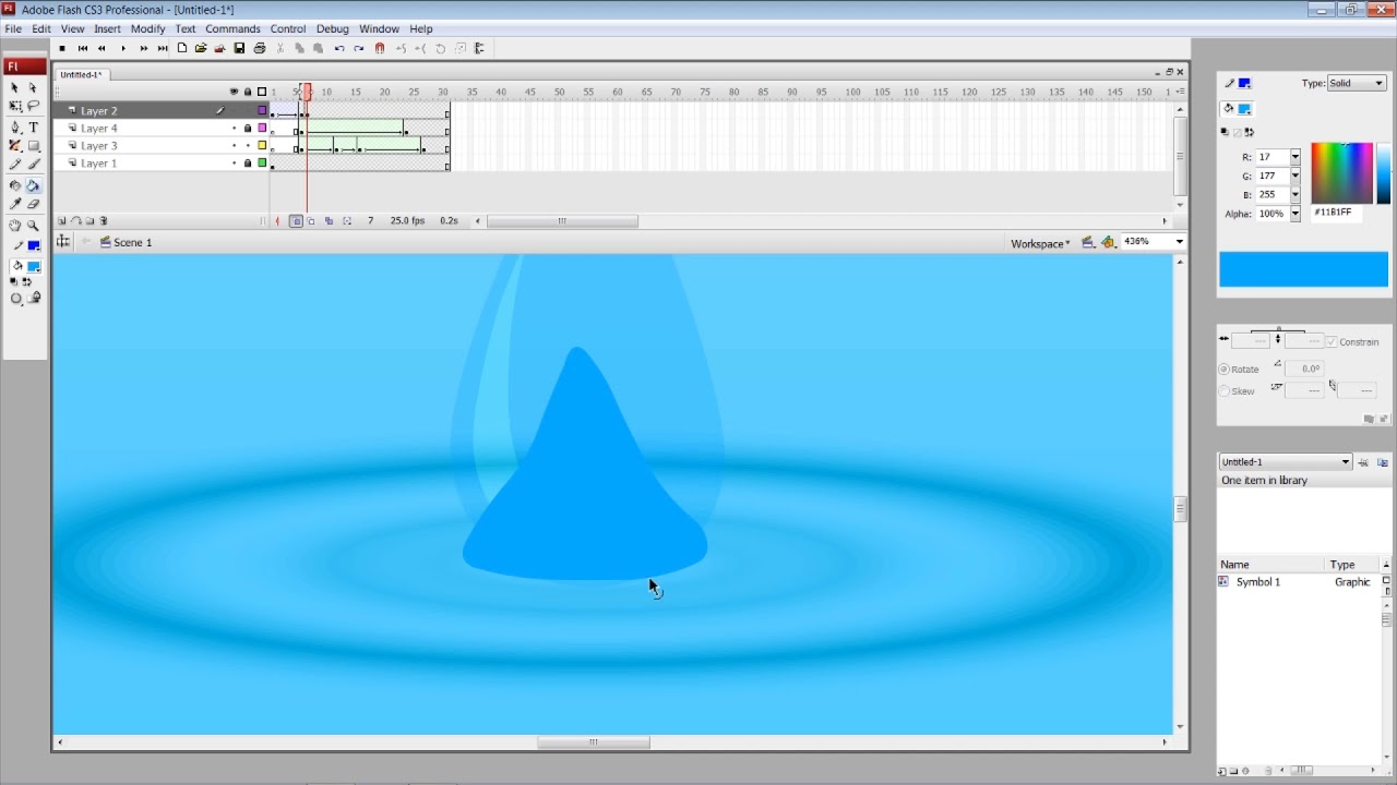 Basic Water Drop Animation tutorial for beginners
