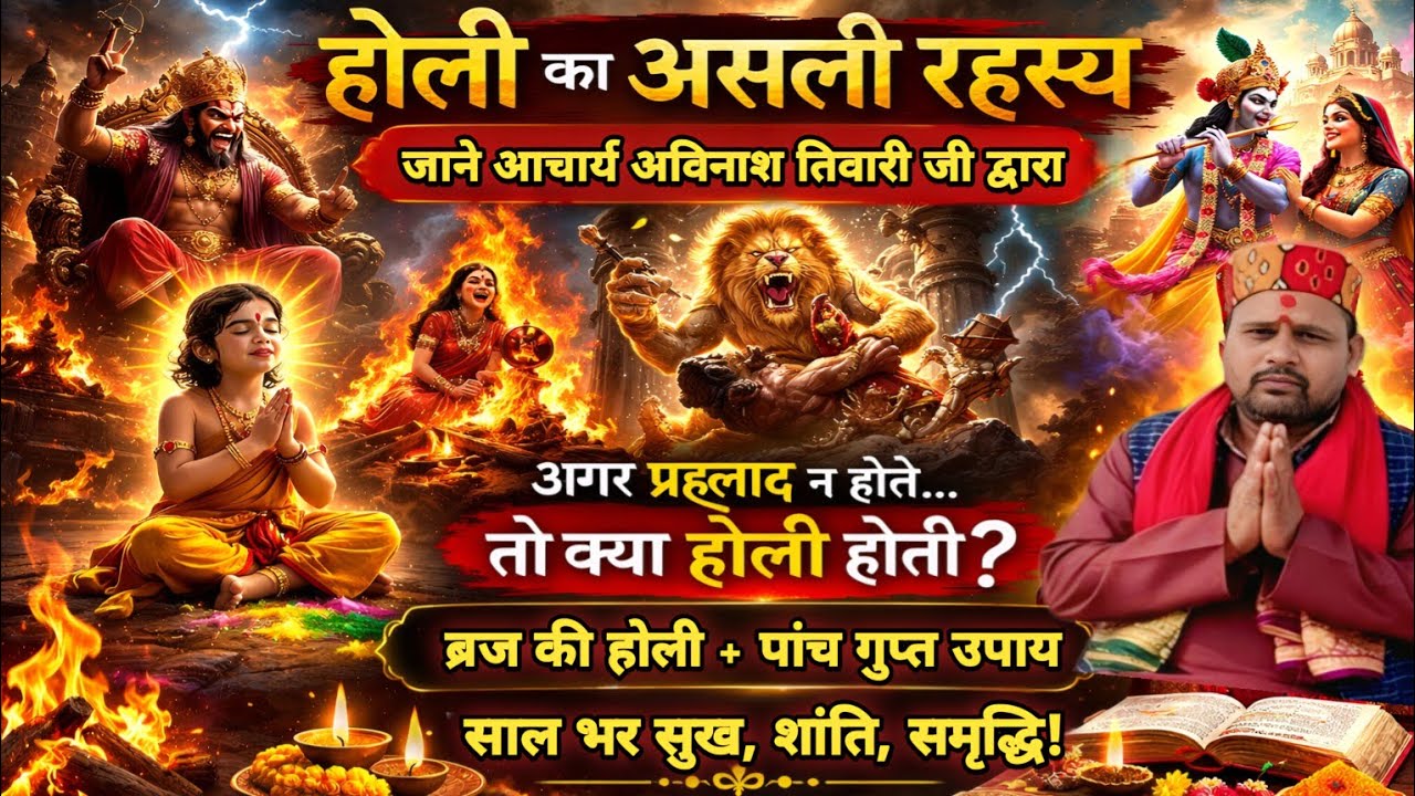 होली का असली रहस्य 2026 l 5 गुप्त उपाय – सालभर सुख समृद्धि | आचार्य अविनाश तिवारी