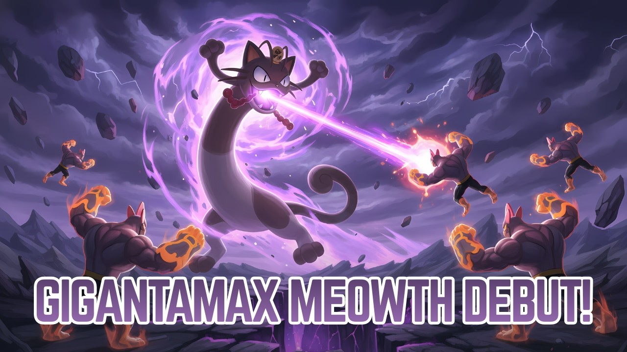 [NO MUSHROOM!] 8 Trainers Take Down GMAX Meowth in Pokemon Go Debut!