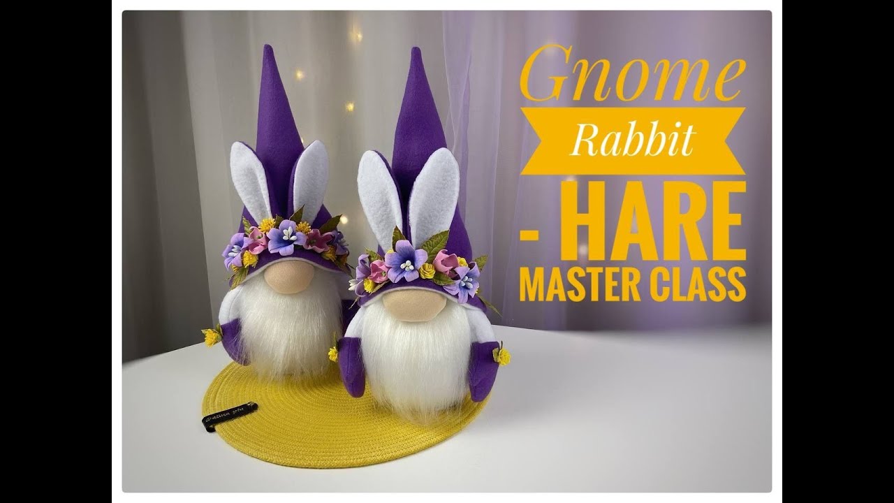 Scandinavian gnome rabbit hare present for Easter DIY HandMade