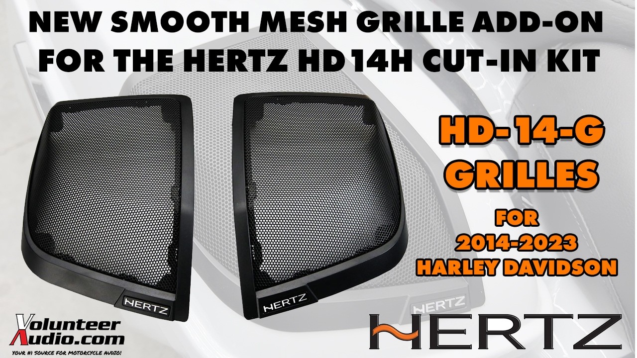 NEW Smooth Grille Option Hertz HD-14-G for the Hertz HD14H Saddlebag Lid Cut Kit | 2014-2023 Harley