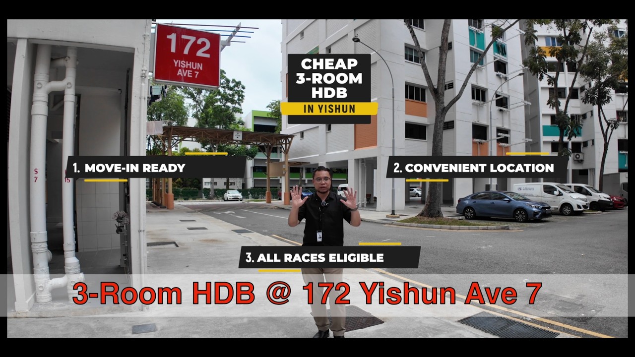 FOR SALE: 3-Room HDB unit at Blk 172 Yishun Ave 7