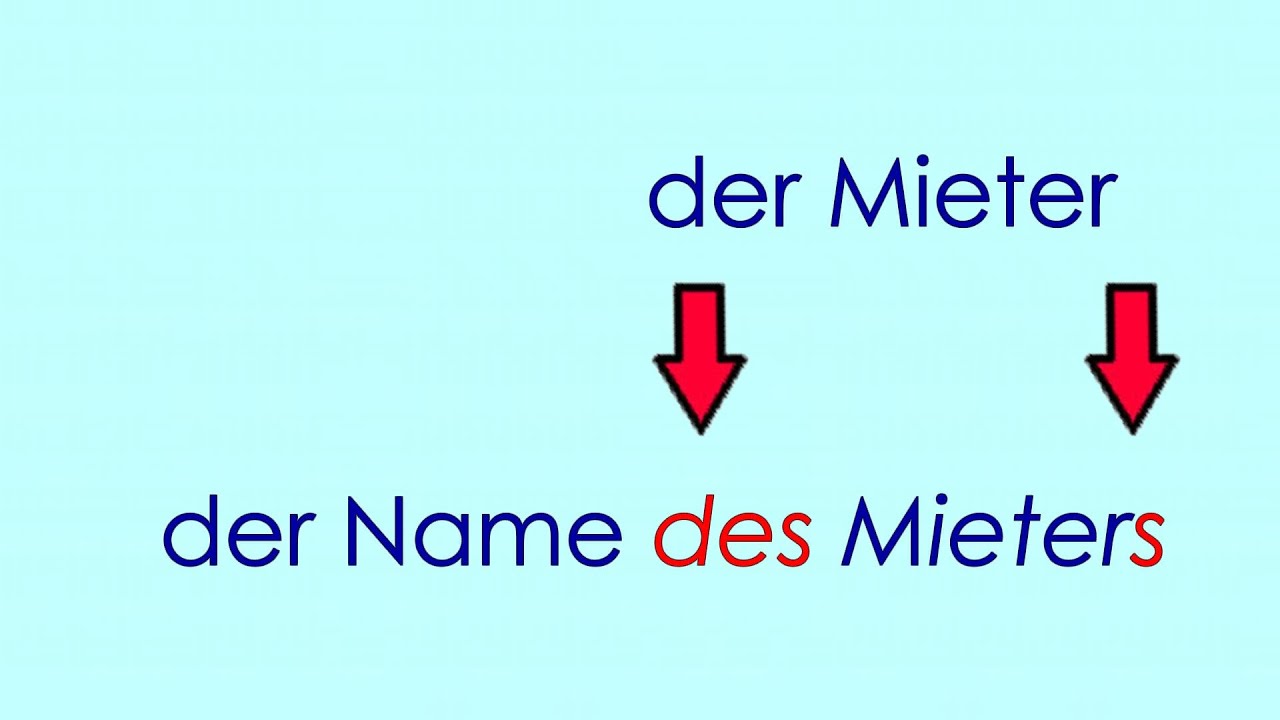 Deutsch lernen Grammatik 25: der Genitiv (wessen?)