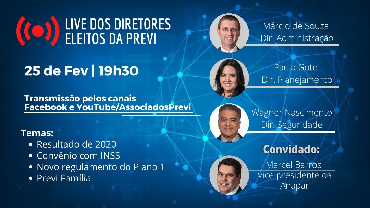 Resultado de 2020, conv&ecirc;nio com INSS, novo regulamento do Plano 1 e Previ Fam&iacute;lia