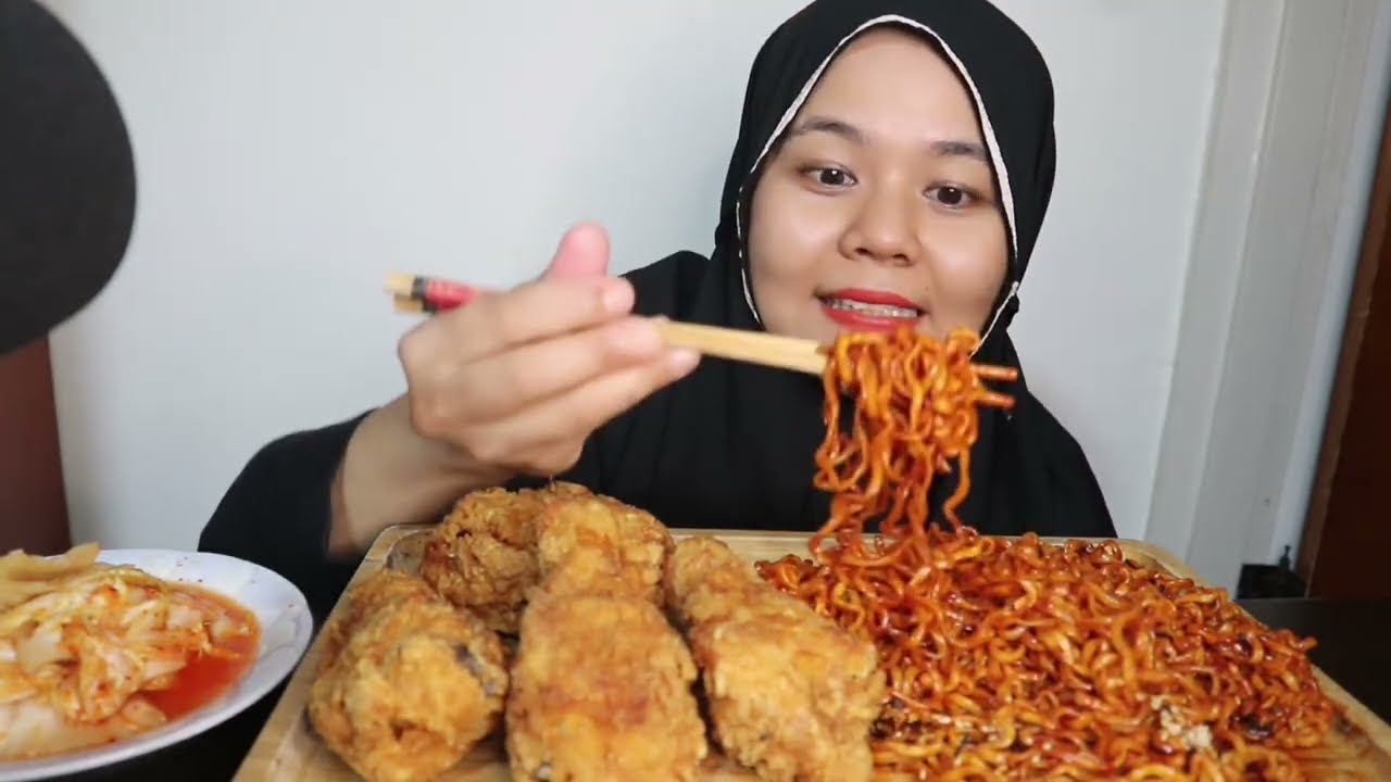 MUKBANG SAMYANG PLUS FRIED CHICKEN MANTAPPP