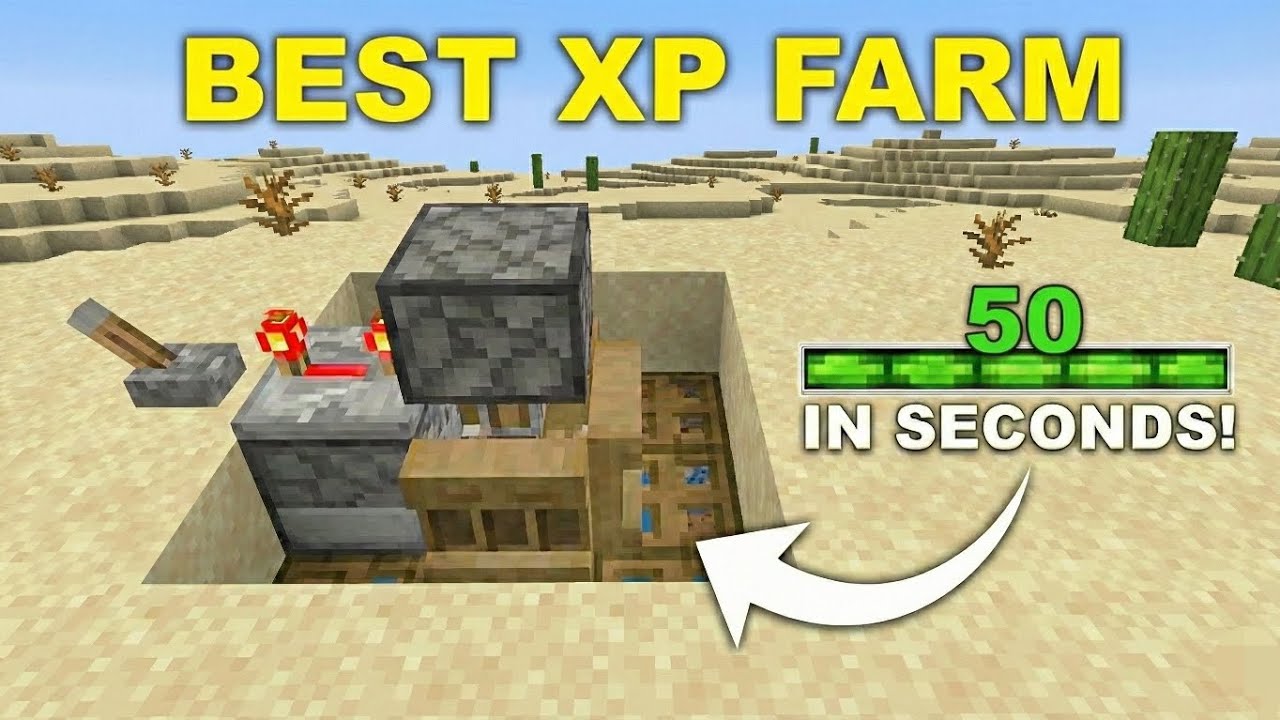 BEST XP Farm in Minecraft Bedrock 1.21 – 50 LEVELS PER SECOND!