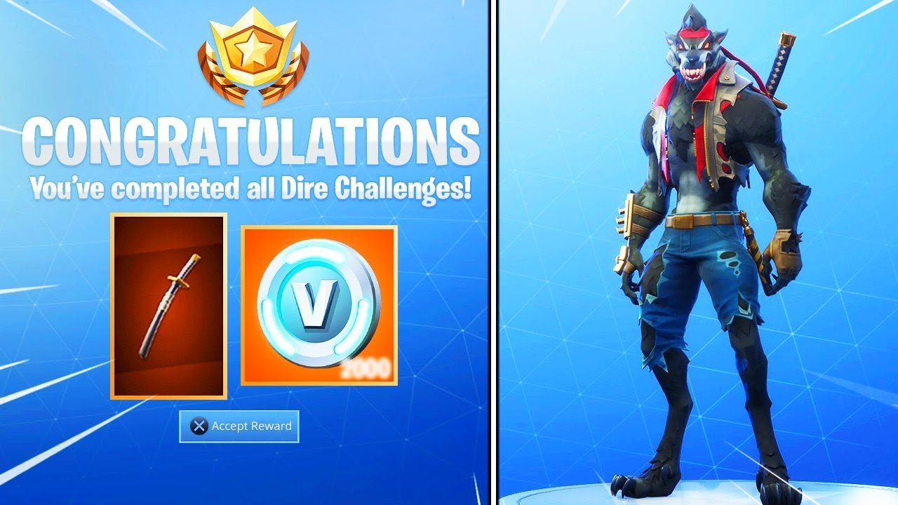 New *MAX DIRE* Skin FREE ITEMS in Fortnite!