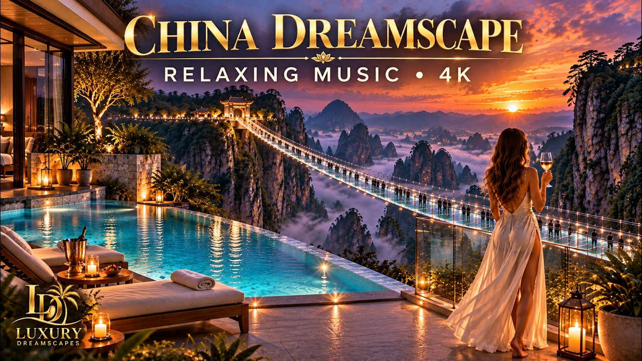 Китайские пейзажи 4K 🇨🇳 | Расслабляющая музыка и роскошный отдых в горах