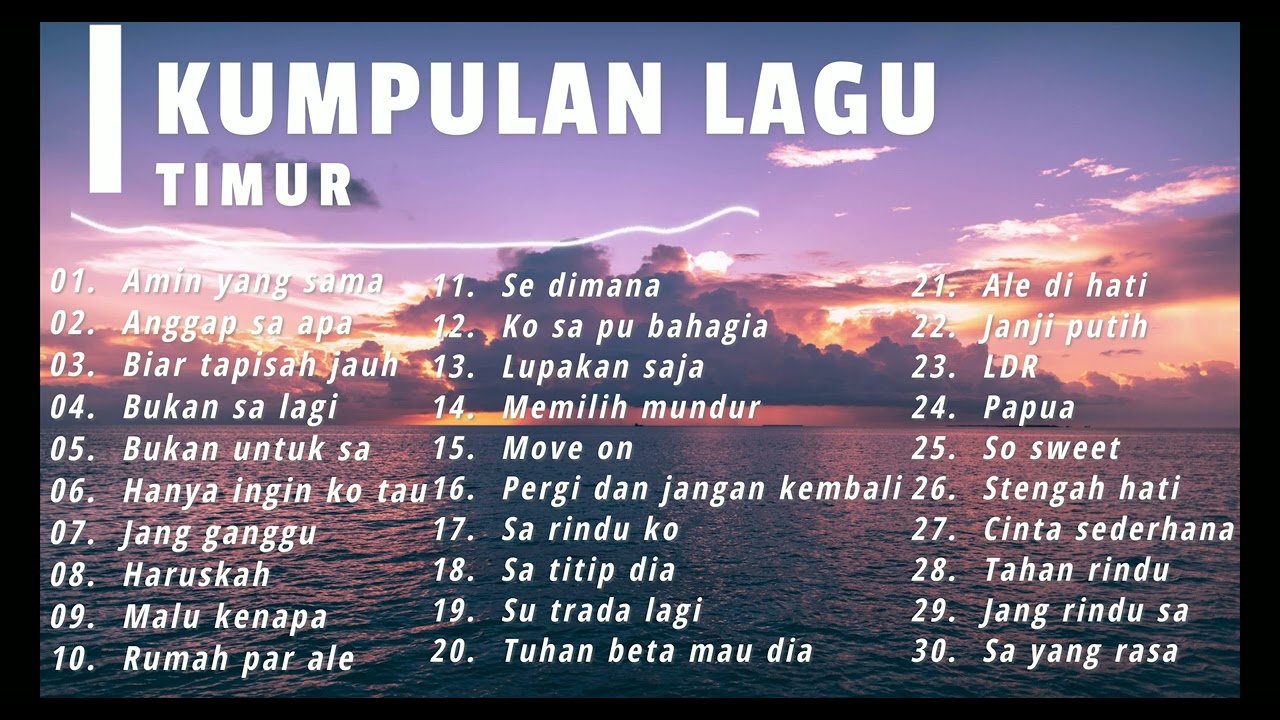 Kumpulan lagu timur enak di dengar