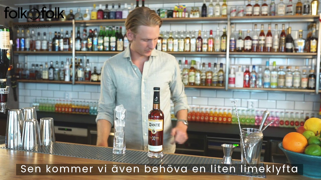 Lennart med Xant&eacute; Poire au Cognac.
