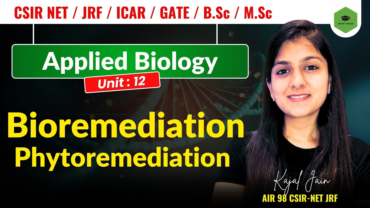 Unit-12 Applied Biology | Bioremediation | Phytoremediation | Detailed | CSIR-NET JRF ||