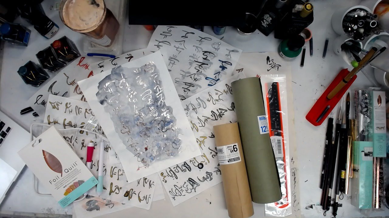 Foil Quill Play and Inky Experiments -- Patti Tolley Parrish