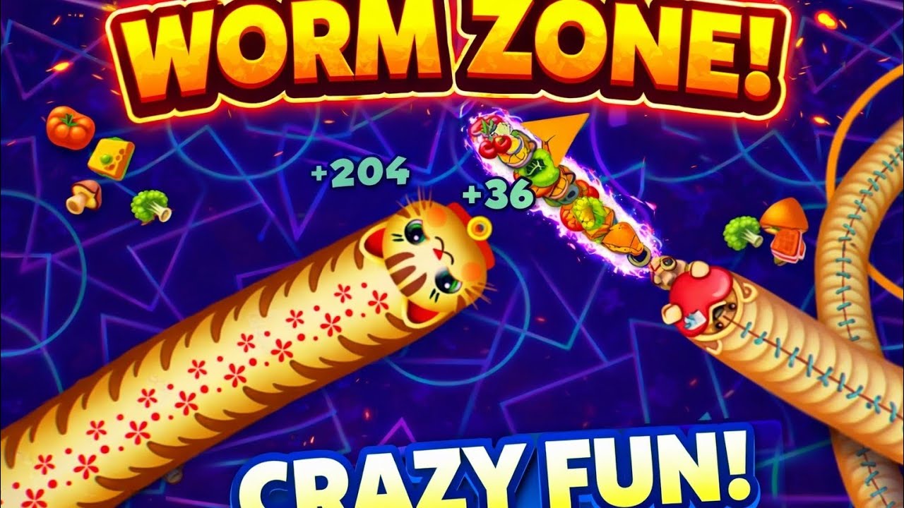 • Worm Zone :   🐈 +🐍 = Cat worm 🐍| Epic Gameplay #wormszone | 