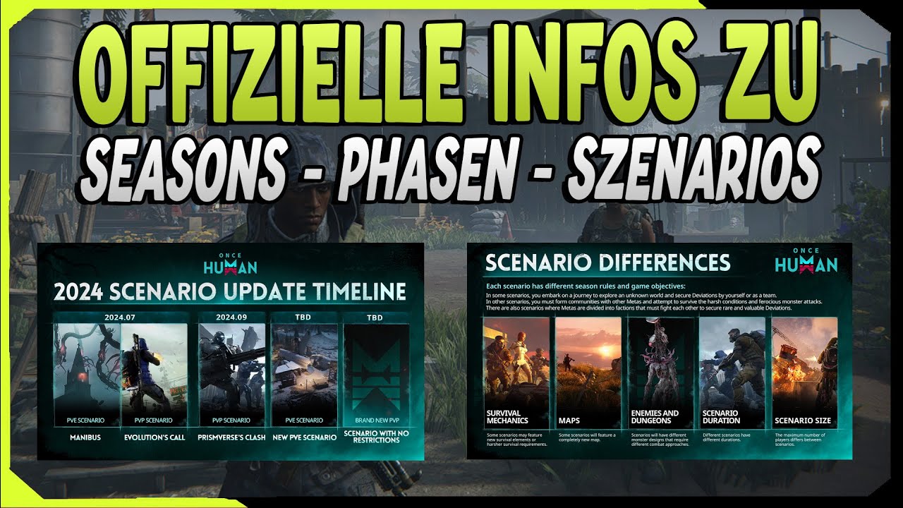 Offizielle Infos zu Season & Szenario [PVE / PVP ] | Roadmap Update - was kann man mitnehmen