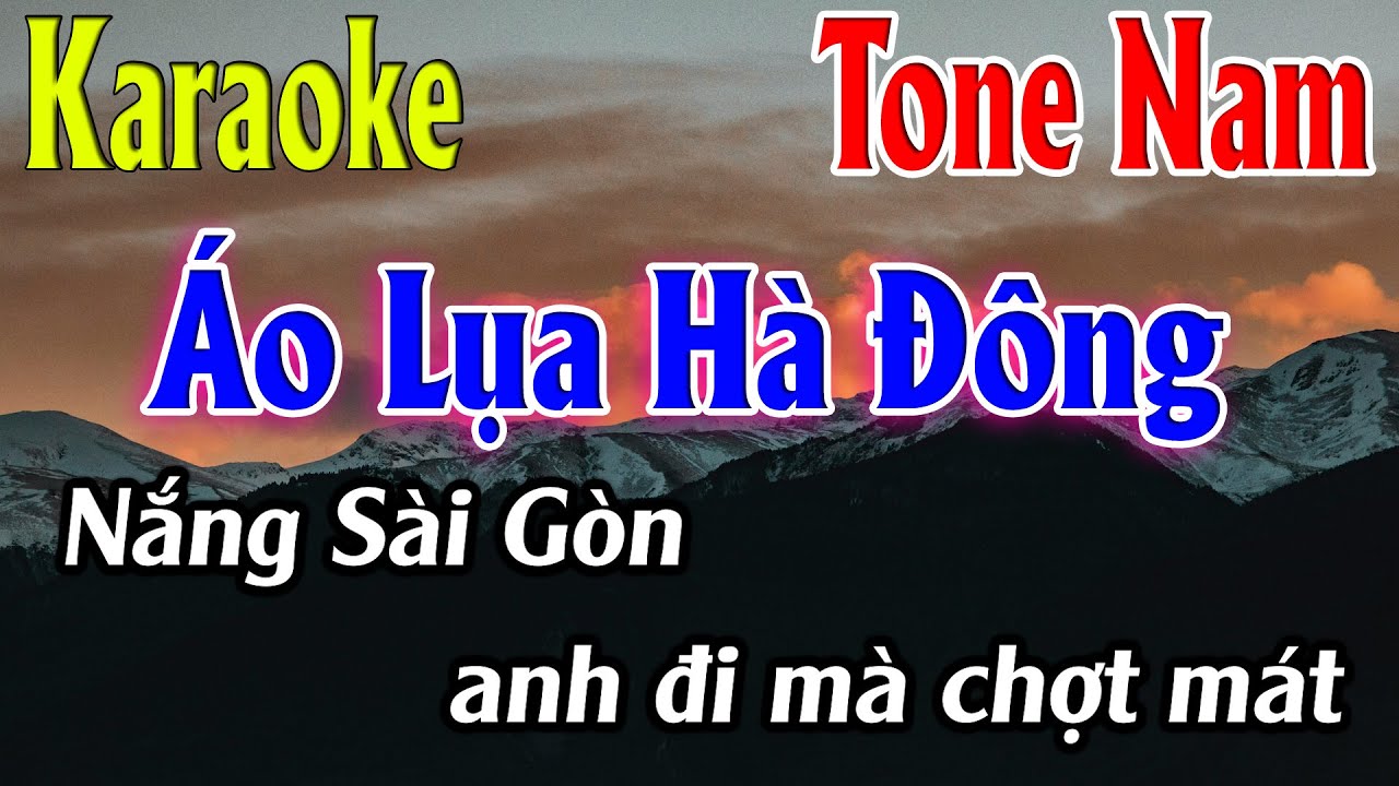 Áo Lụa Hà Đông Karaoke Tone Nam ( Dm ) Beat Mới | Karaoke Lâm Organ