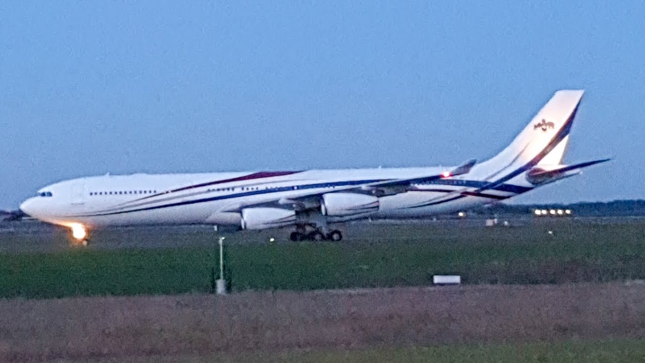 VERY RARE | ESWATINI GOVERNMENT Airbus a340-300 LANDING at Belgrade Airport