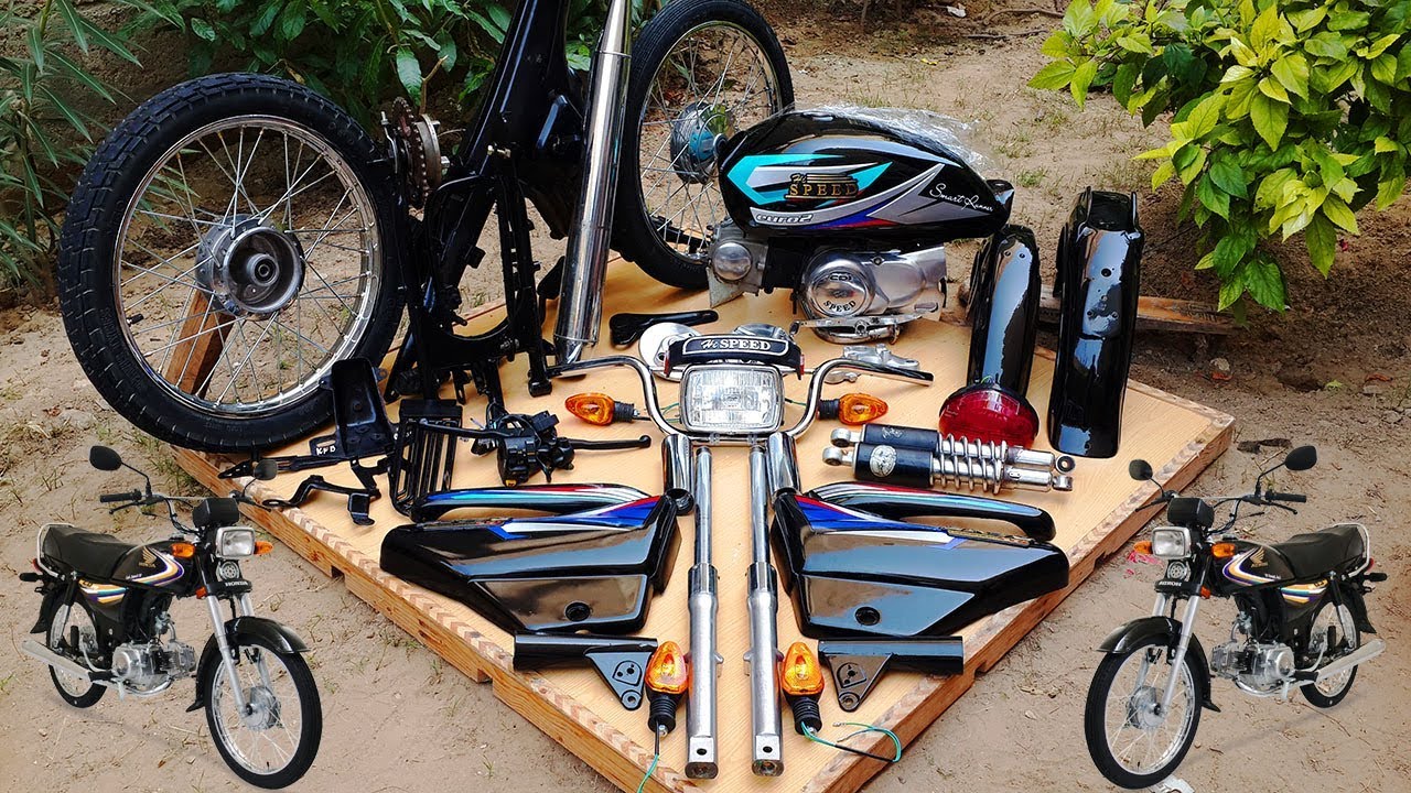 Assembling Complete CD-70/SR-70 Hi-Speed Motorcycle || Replacing Old Parts With Brand New Parts.