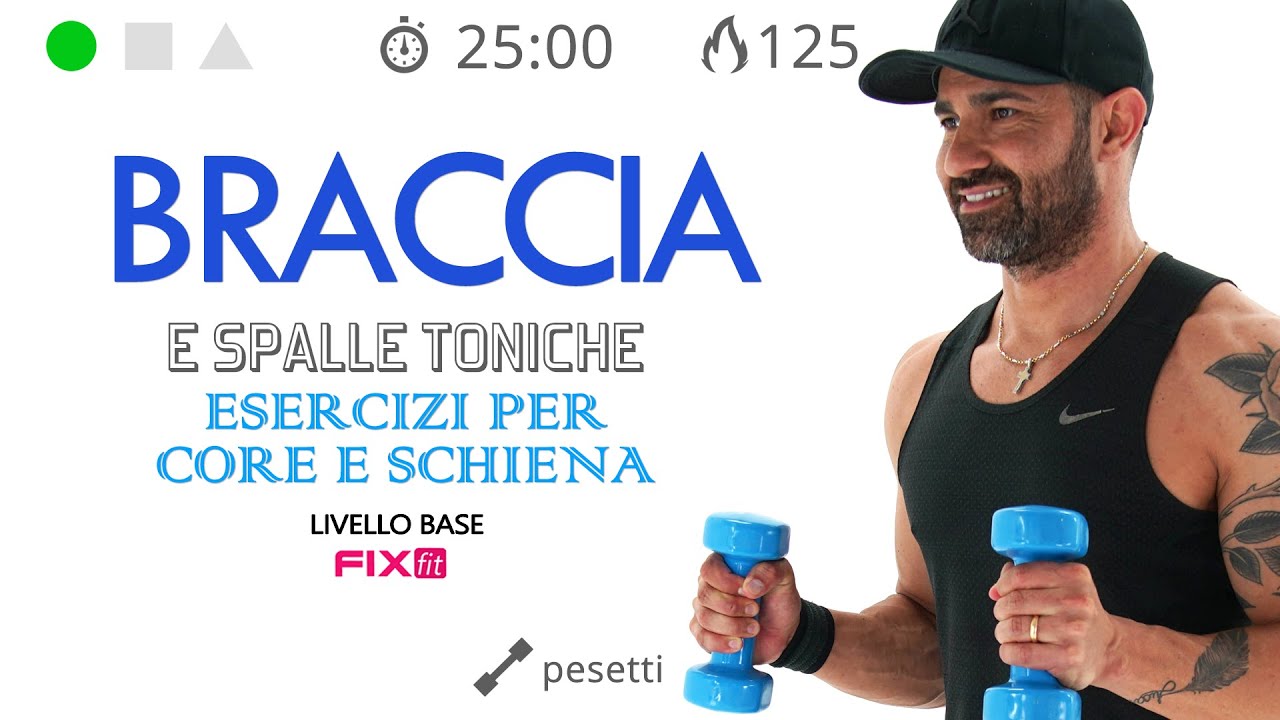 Esercizi Braccia e Addominali! Allenamento Completo Con Pesetti