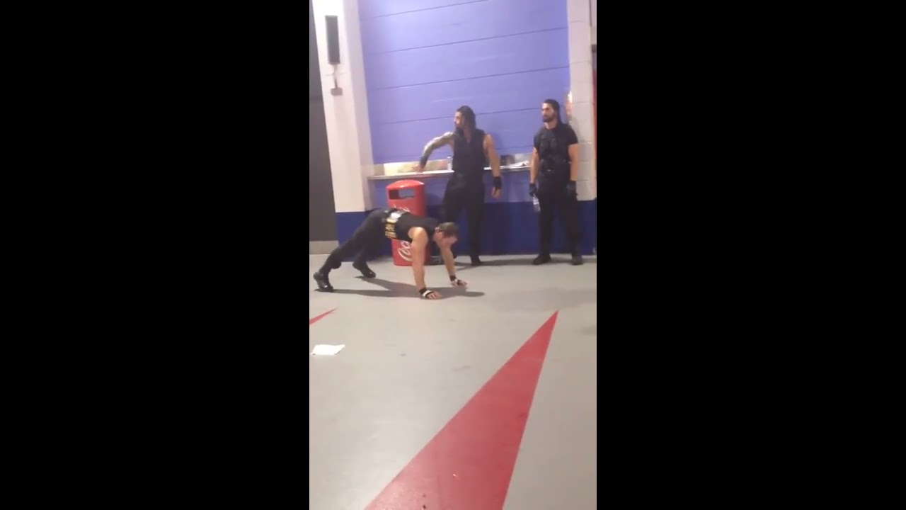 WWE The Shield backstage at Raw Manchester