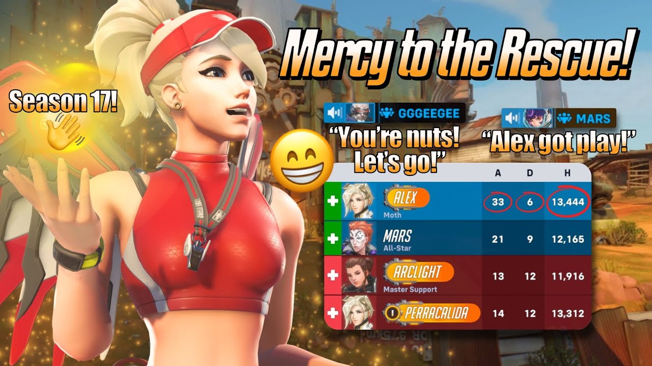 Mercy to the Rescue! 😁 - Mercy Gameplay & Commentary - Overwatch 2 (Season 17)